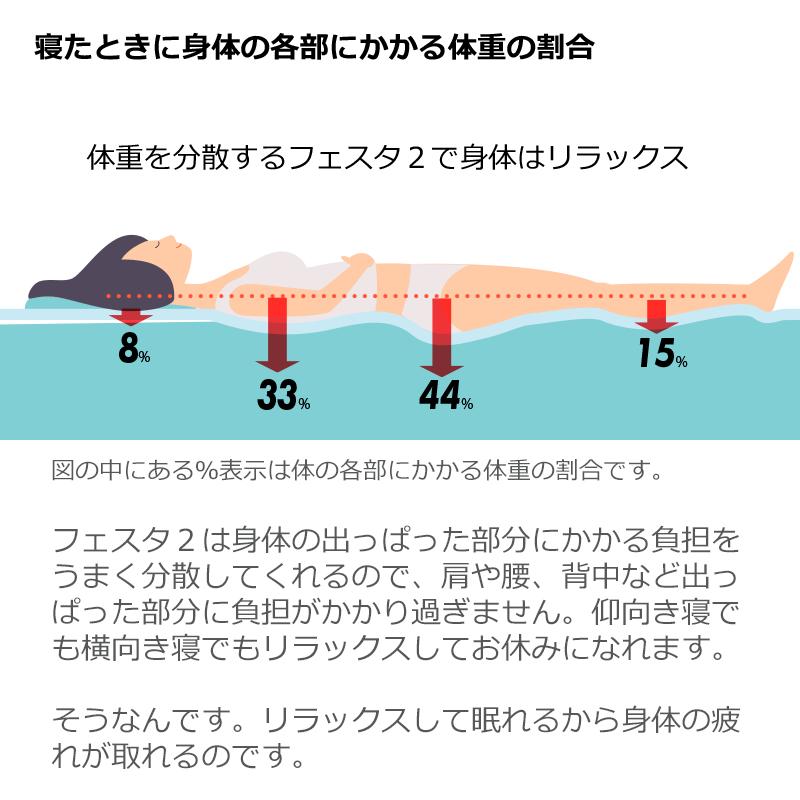 マットレス シングル 西川 高反発マットレス 三つ折り フェスタ2 FESTA2 97×200×9cm 敷き布団 ウレタン 抗菌防臭 | 西川 | 05