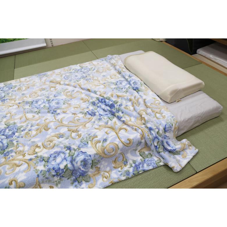 毛布 マイクロファイバー オールシーズンケット シングルサイズ 140×200cm ゲルマニウム加工 上品 花柄 高級感 軽量 薄手 |  | 02