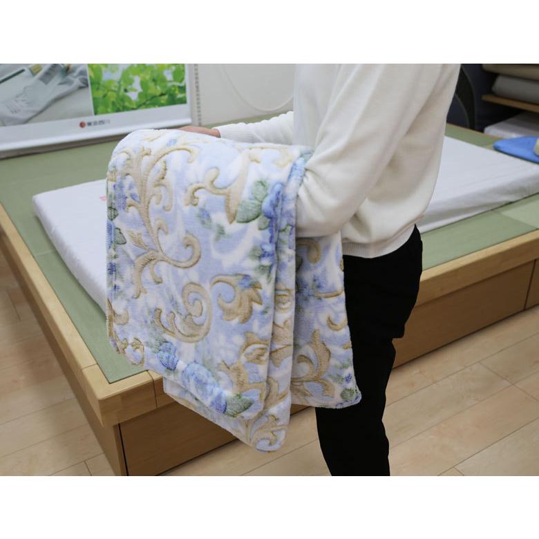 毛布 マイクロファイバー オールシーズンケット シングルサイズ 140×200cm ゲルマニウム加工 上品 花柄 高級感 軽量 薄手 |  | 04