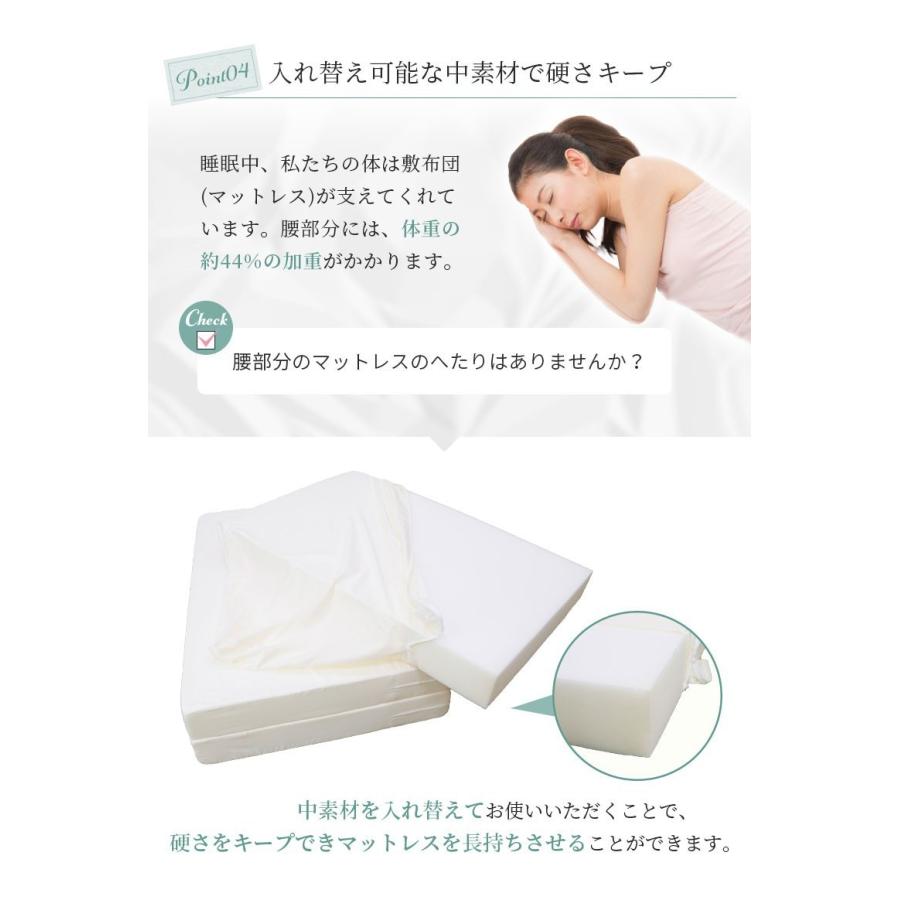 高反発マットレス ねむりのプロが選んだ 美姿勢を保つ マットレス 3つ折り 日本製 厚さ10cm セミダブルサイズ 120x195cm |  | 13