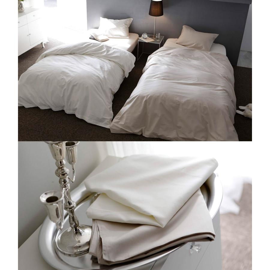 Fab the Home ファインコットン ボックスシーツ ダブル 140×200cm 綿100％ ベッドシーツ 無地 シンプル サテン とろみ 高級感 上品 ホワイト エジプシャン |  | 08