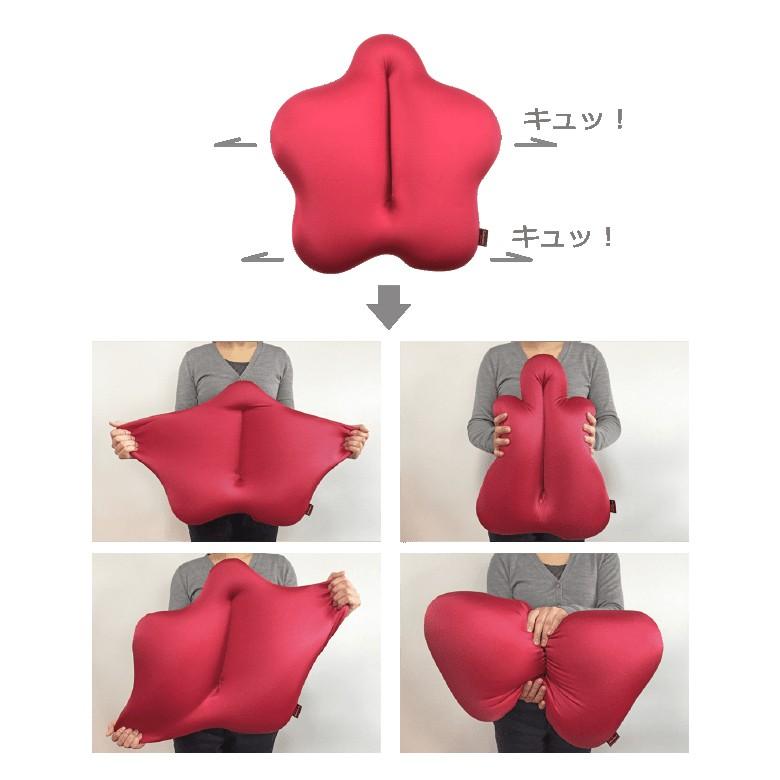 クッション キュッキュッ スリム ピースフラワー ビーズクッション プレゼント ギフト 美姿勢 花柄 腰痛 クッション 背当て 姿勢 可愛い テレワーク 車 Cucu |  | 02