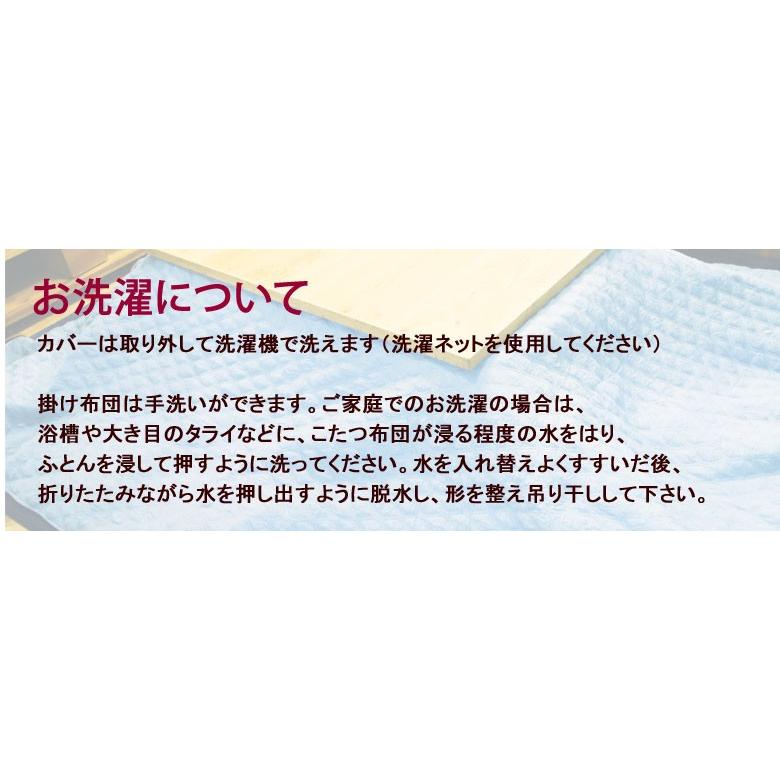 こたつ布団とカバーのセット 洗える こたつ掛け布団 正方形 200×200cm WRINKLE リンクル カバー付き シンプル おしゃれ 北欧 グレー グリーン ブルー キルト | イケヒコ | 04