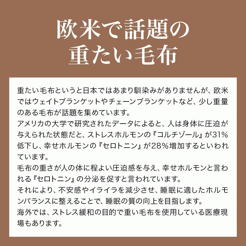毛布 重い毛布 シングルサイズ 140×190cm 少し重い毛布 ネイビー ブラウン　ウェイトブランケット 重いブランケット フランネル ボア |  | 05