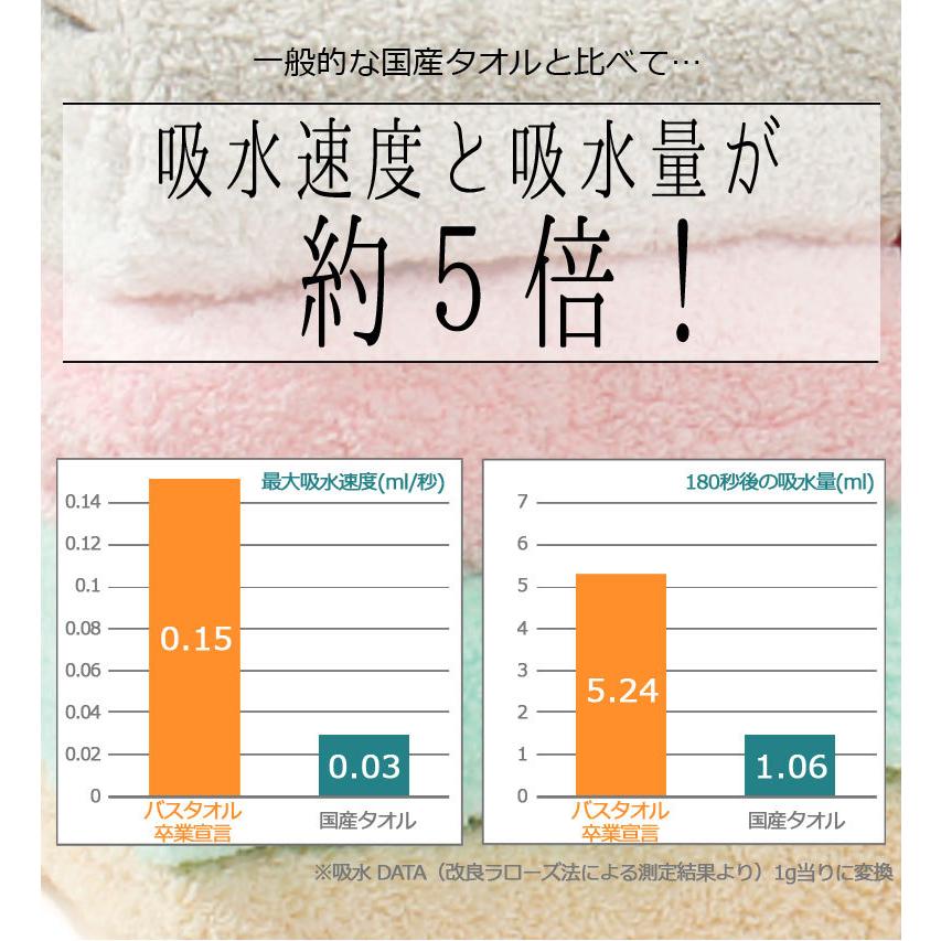 バスタオル卒業宣言 2枚セット 日本製  バスタオル 30×100cm おぼろタオル 綿100% ミニ ハーフ |  | 03