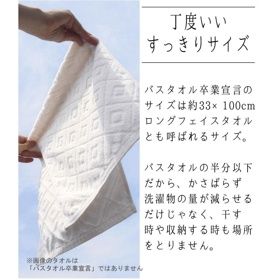 バスタオル卒業宣言 2枚セット 日本製  バスタオル 30×100cm おぼろタオル 綿100% ミニ ハーフ |  | 05