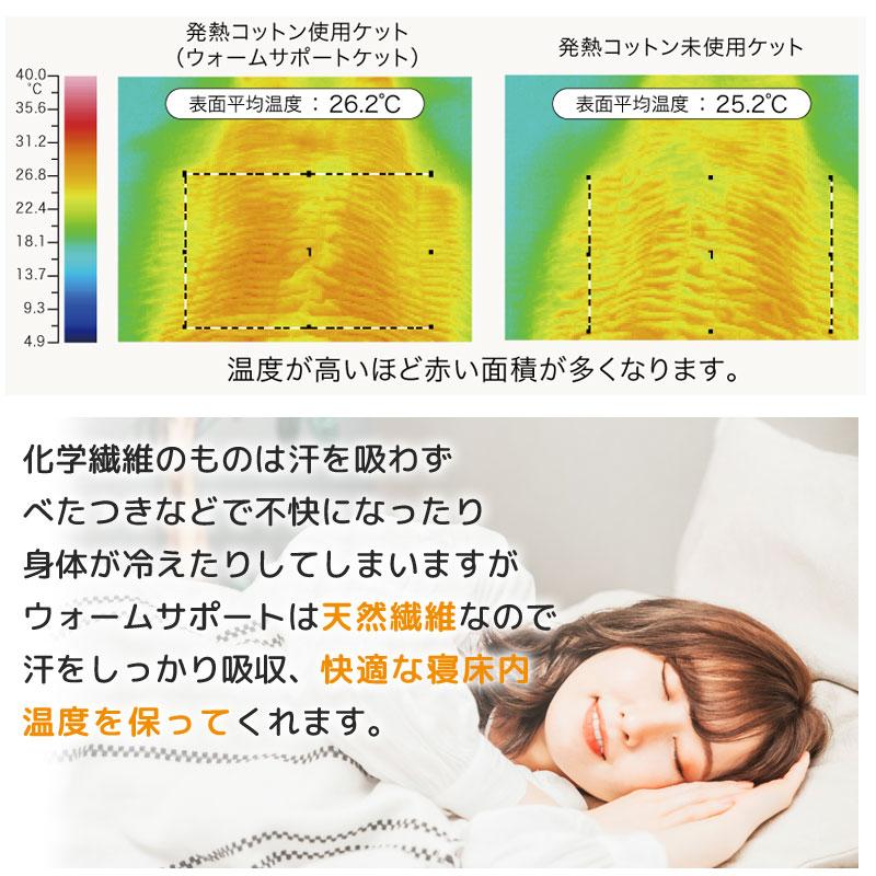 ウォームサポート ふかふか ケット シングル 140×200cm 綿100％ 日本製 あったかケット 秋 冬 冷え性 温かい かわいい おしゃれ パイル 毛布 ロマンス小杉 | ロマンス小杉 | 02