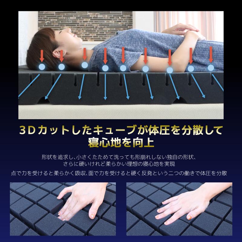 マットレス 洗える アラエルーノ ダブル 高反発 日本製 厚み8cm ウォッシャブル 安心 清潔 |  | 03