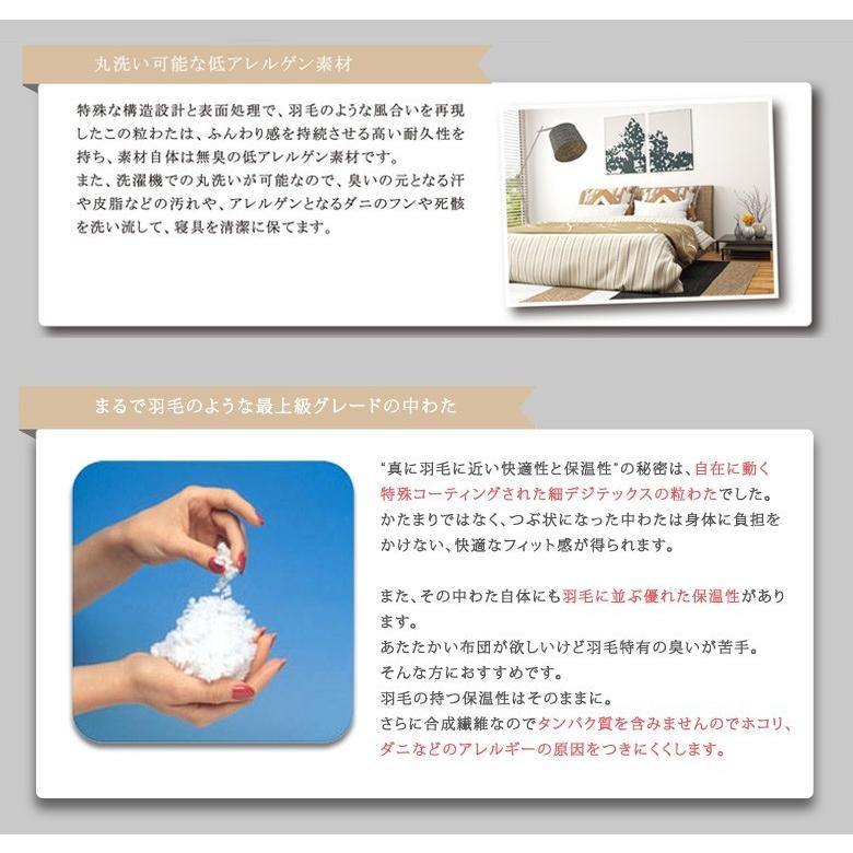 インビスタ ダクロン(R)NATURAL FEEL ダウン・ライク 中わた 洗える掛け布団 マイクロマティーク生地使用 セミダブルロング　ホコリが立ちにくい |  | 04