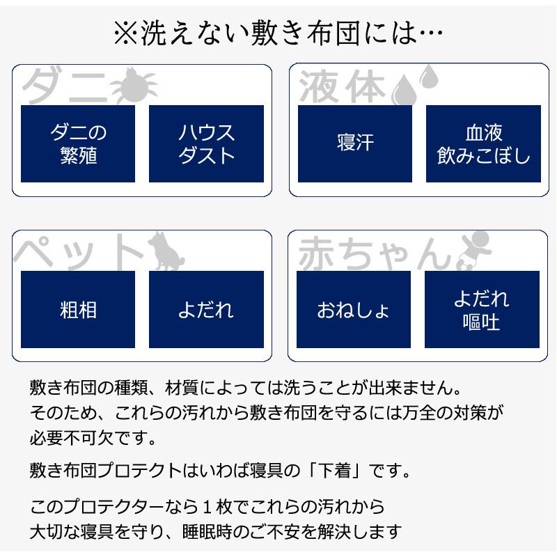 寝具の下着 敷き布団プロテクト 防水 敷き布団カバー 乾燥機OK セミダブル 127×215cm 綿100％ 防ダニ 防汚 防水シーツ 洗える 介護 おねしょ 嘔吐 鼻血 粗相 |  | 01