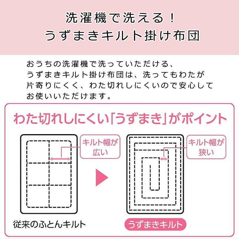 西川 ベビー布団 洗える ベビー 掛け布団 95×120cm 薄手 レギュラーサイズ 合繊 春 夏 肌掛け布団 うずまきキルト ウォッシャブル 洗濯機 OK | 西川 | 02