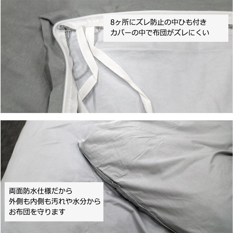 寝具の下着 掛け布団プロテクト 両面防水 掛け布団カバー 乾燥機OK ダブルロング 190×210cm 綿100％ 防ダニ 防水 洗える 防水シーツ おねしょ 介護 粗相 ペット |  | 10