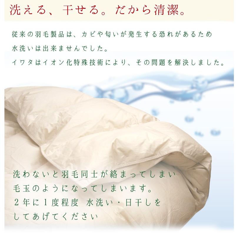 羽毛布団 羽毛掛け布団 掛け布団 イワタ クイーンロング 210×210cm 洗える 日本製 国産 羽毛 ダウン 掛けふとん 冬 あったか iwata |  | 07