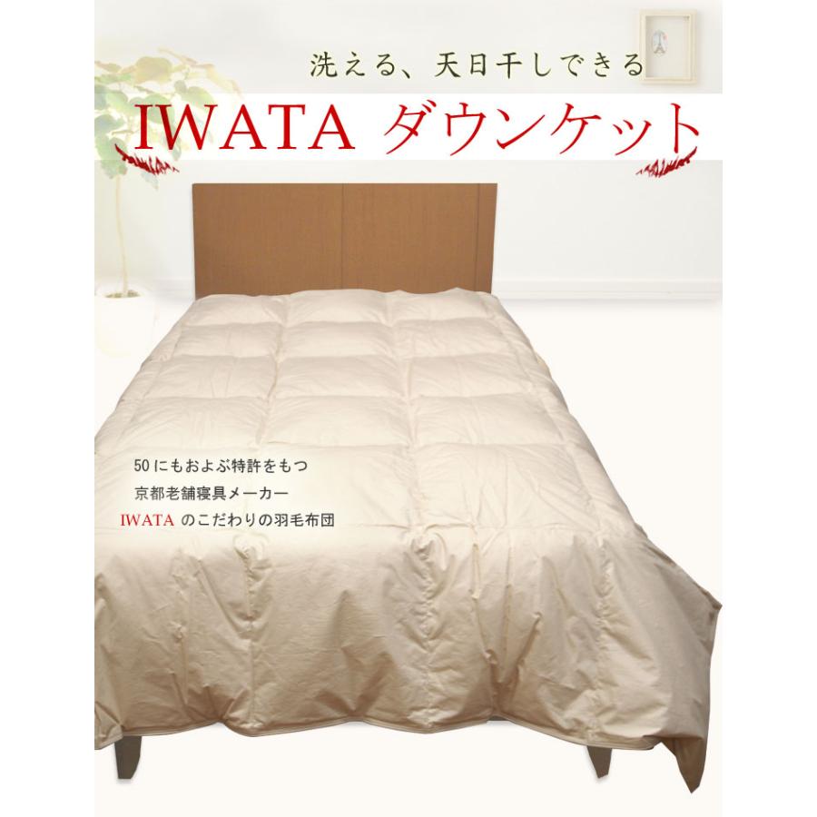 羽毛布団 ダウンケット 羽毛肌掛け 肌掛け イワタ セミダブルロング 170×210cm 掛け布団 洗える 日本製 国産 羽毛 ダウン 肌掛け 夏 春 ホワイトダックダウン |  | 02