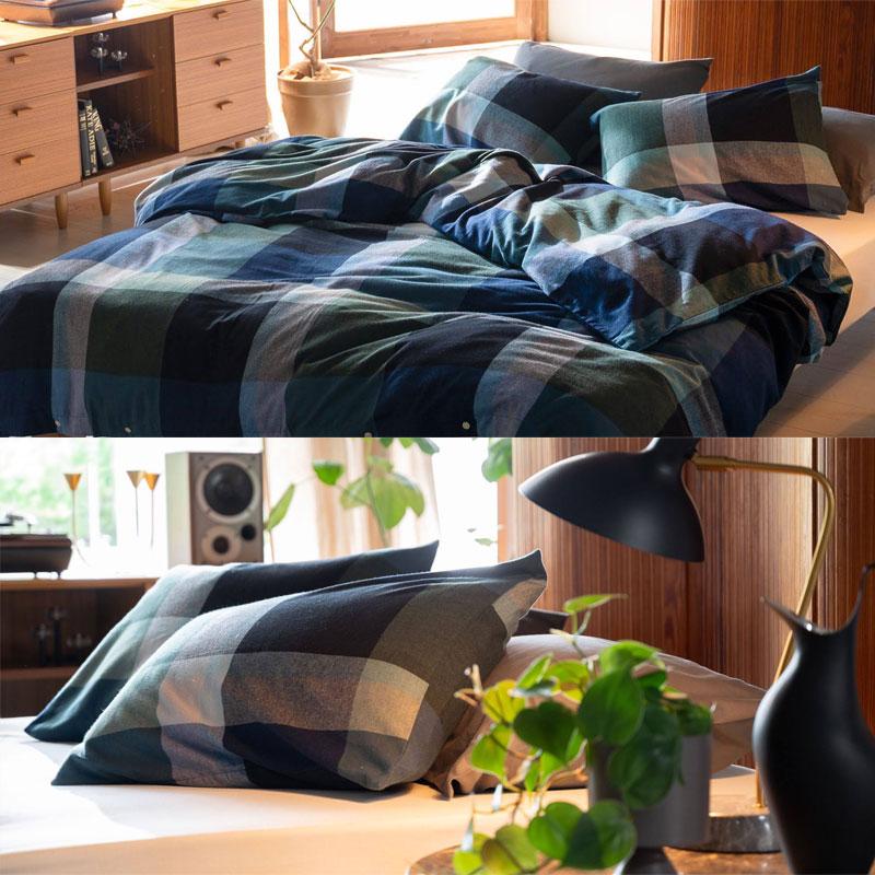 掛け布団カバー シングルロング 150×210cm ノクターン 綿100％ 微 起毛 ふわふわ あったか やわらか チェック ツイル 北欧 かわいい おしゃれ ファブザホーム |  | 08