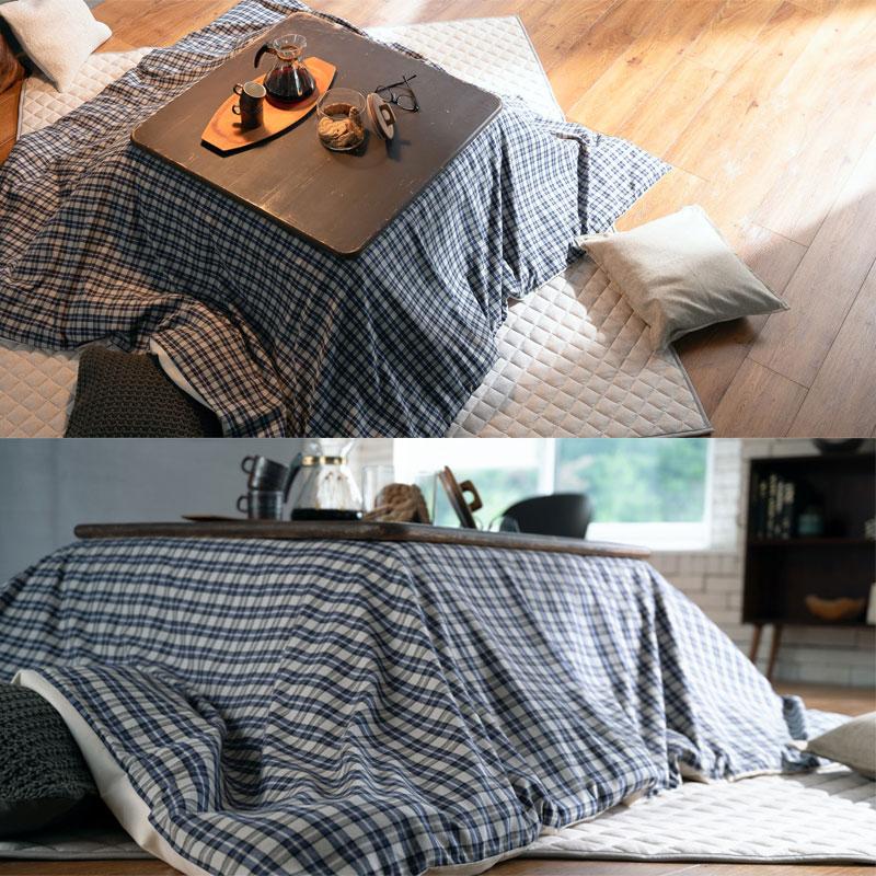 こたつ布団カバー 長方形 200×240cm グラニット 綿100％ 微 起毛 ふわふわ あったか やわらか チェック ツイル 北欧 かわいい おしゃれ ファブザホーム |  | 09