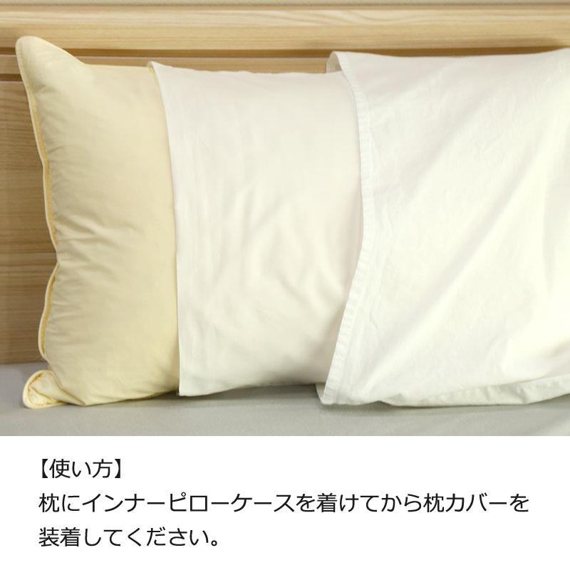 枕カバー インナーピローケース 50×70cm さらさら スムーズ 装着 枕用 インナーカバー ピロープロテクター ベッドメイキング リネン交換 カバー交換 時短 効率 |  | 02