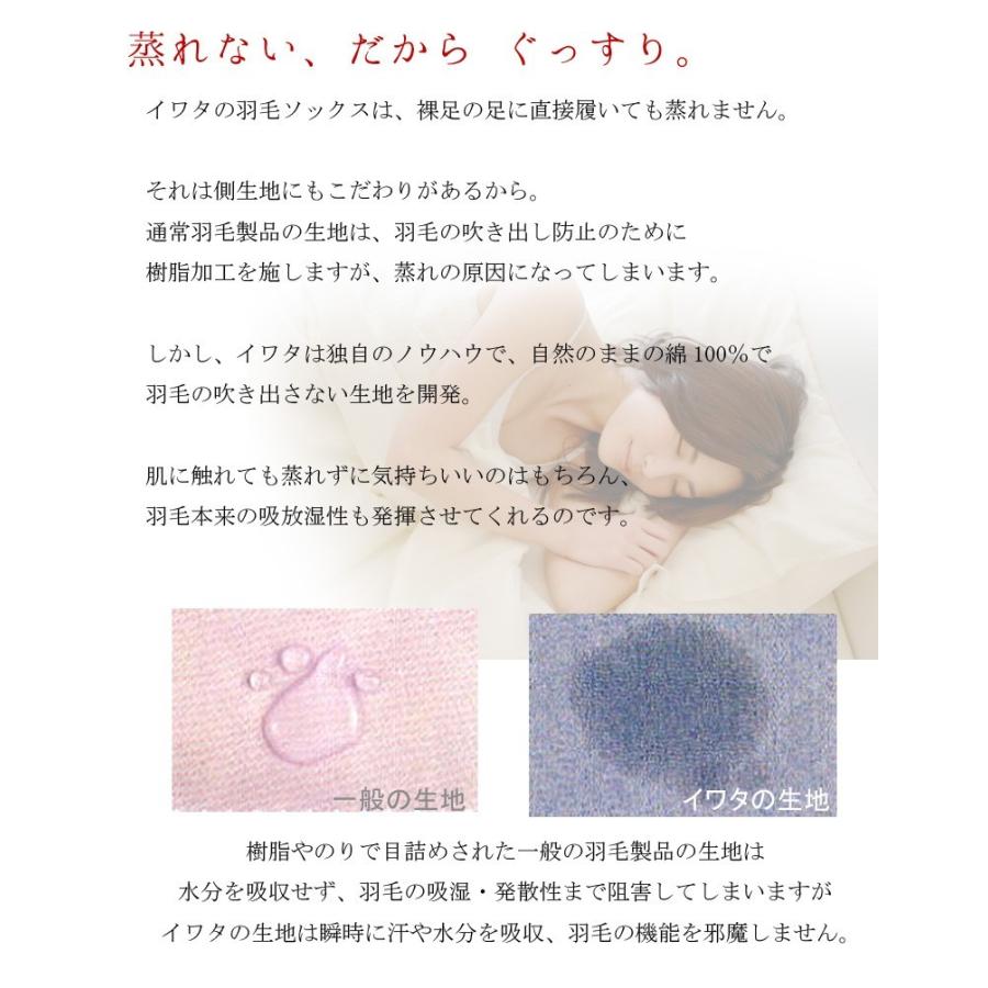 ソックス 京都イワタ 羽毛ソックス ダウンソックス 羽毛 あったか 靴下 就寝用靴下 寝冷え ぽかぽか ルームウェア おやすみくつした おやすみ靴下 |  | 03