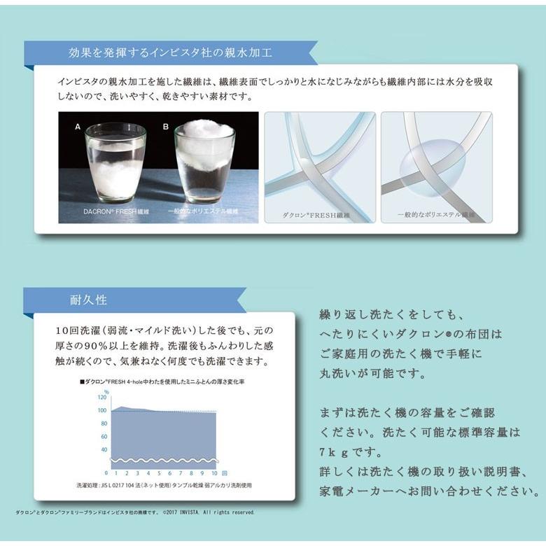 掛け布団 洗える 日本製 セミダブルロング インビスタ ダクロン(R) FRESH 7穴 中わた アレルギー ダニ ホコリ 花粉症 ハウスダスト 対策 ウォッシャブル |  | 04