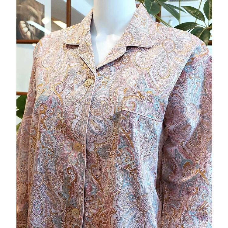 パジャマ 三峰 WIND 60サテンペイズリー柄 春夏秋用 TM12AF707 ナイト