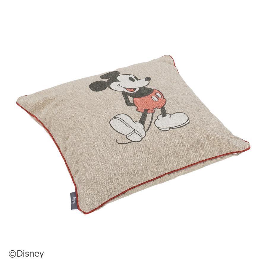 ミッキーマウス　クッションカバー Sealy（シーリー） ミッキーマウスクッションカバー ライトグレー