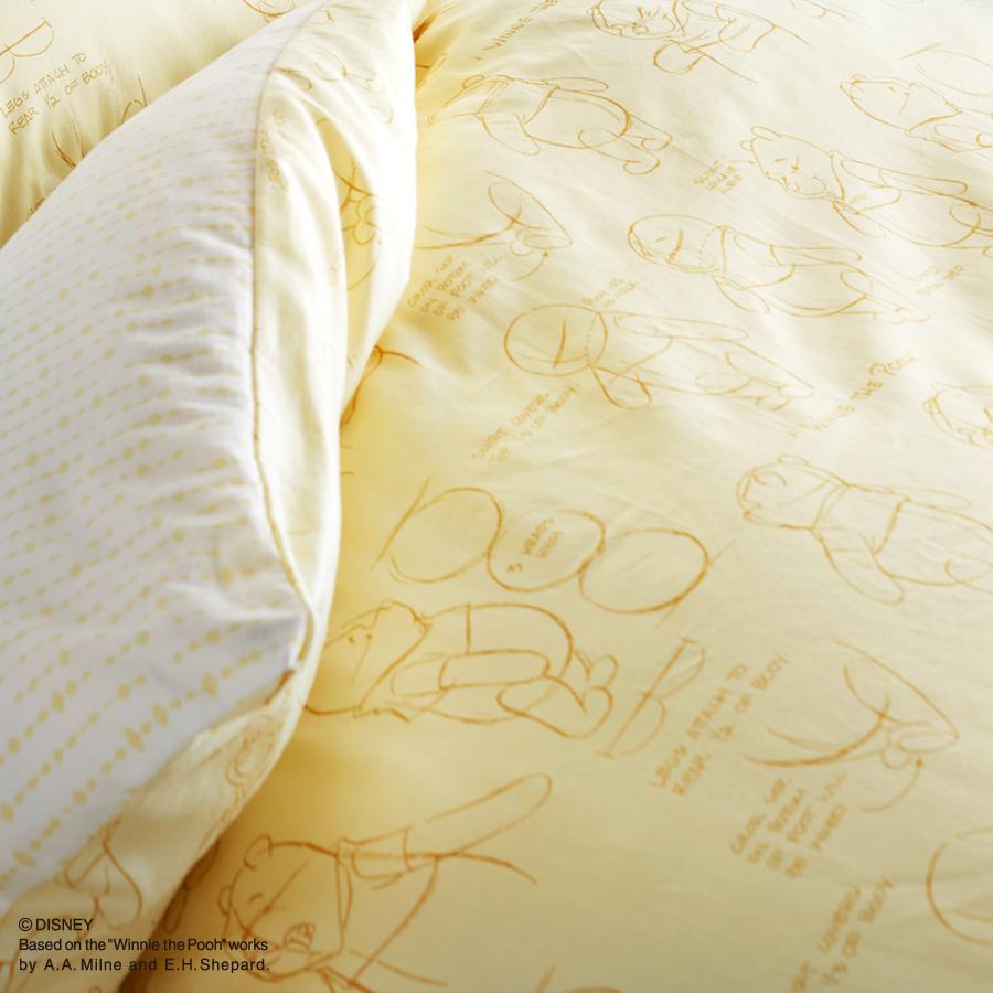 SDサイズ掛けふとんカバー FCPC01 セミダブル 日本製 綿100% サテン生地 グリーン/イエロー/ボタニカル ディズニーコレクションバイシーリー プーさん | Sealy | 02