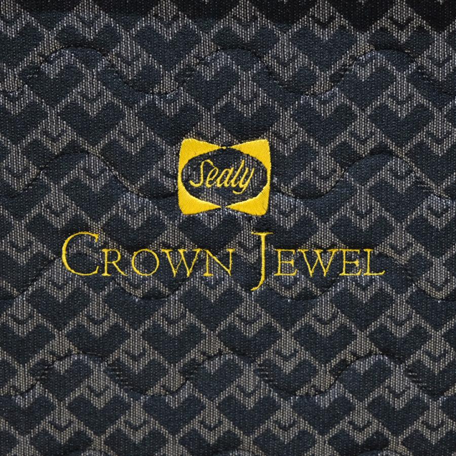 マットレス エメラルド4 クラウンジュエル セミダブル SDサイズ シーリー 日本製 送料無料 高さ35cm 腰部補強 ポリジン加工 抗菌防臭 ピロートップ仕様 | Sealy | 03