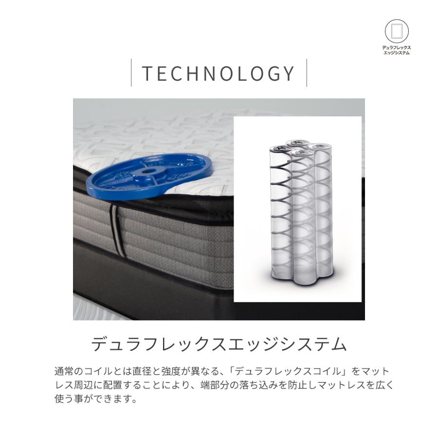 ポケットコイルマットレス プレミアムEPT2 マットレス レスポンス ダブル Dサイズ シーリー 日本製 送料無料 腰部補強 ユーロピロートップ | Sealy | 07