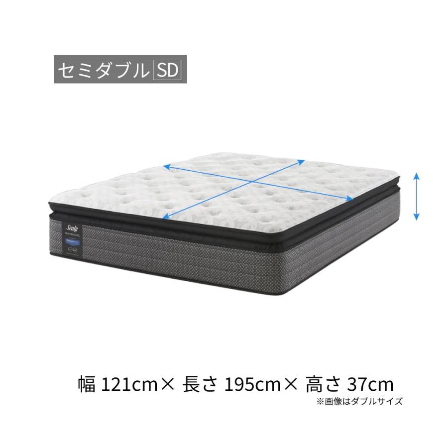ポケットコイルマットレス プレミアムEPT2 マットレス レスポンス セミダブル SDサイズ シーリー 日本製 送料無料 腰部補強 ユーロピロートップ | Sealy | 04