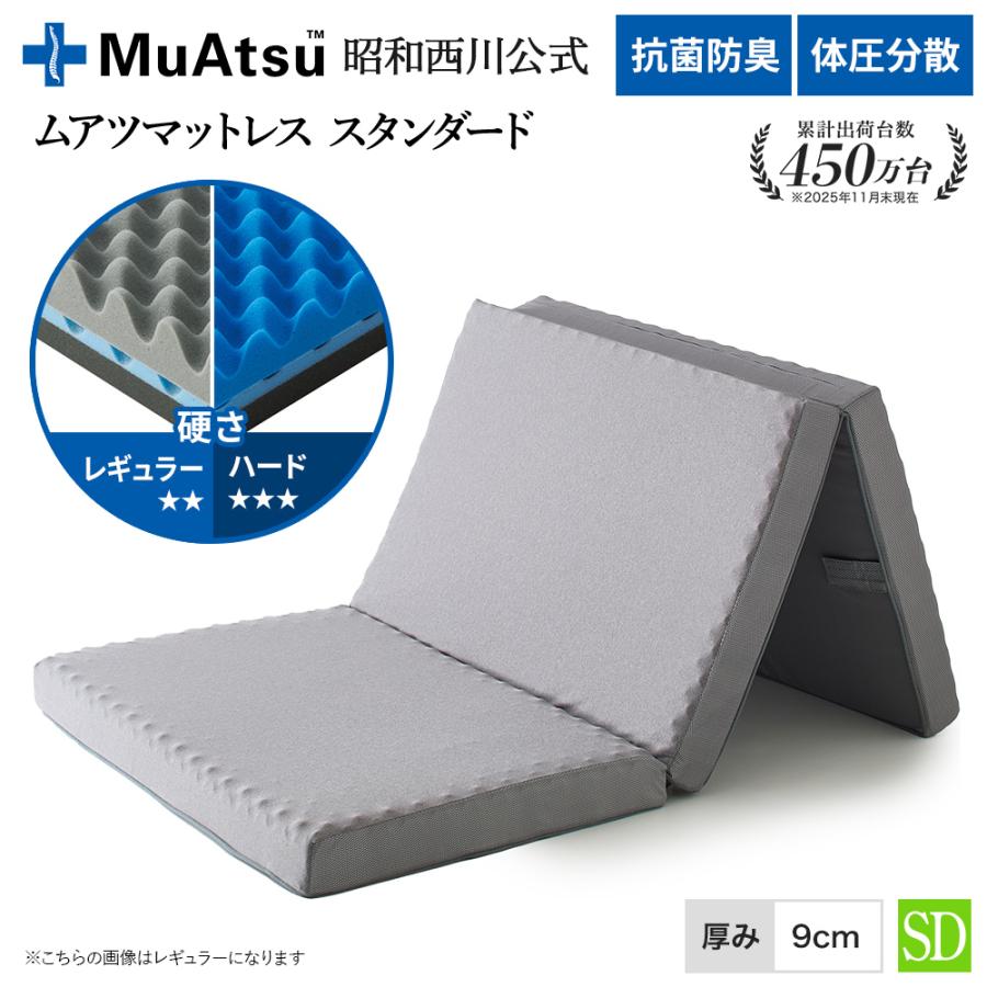 西川 マットレス セミダブル 折りたたみ 三つ折り ムアツふとん 昭和 