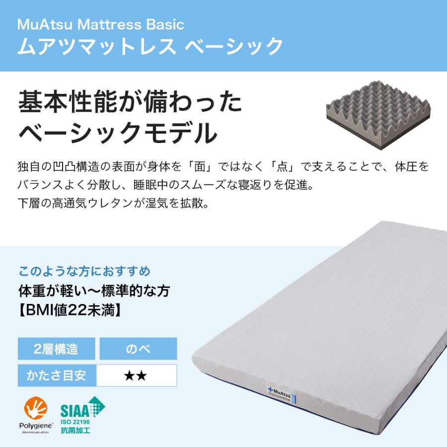 マットレス セミダブル ベーシック ムアツふとん 昭和西川公式 ムアツ 