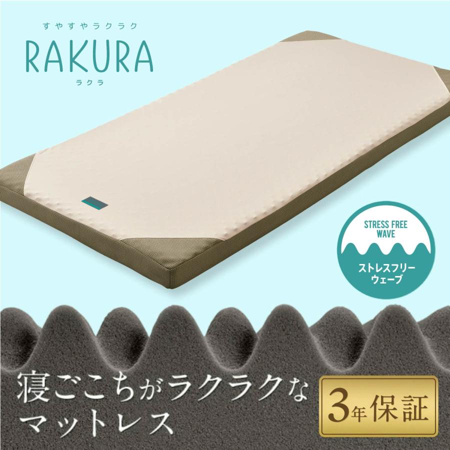 rakura RAKURA ラクラ マットレス ダブルサイズ ウレタンマットレス 丸