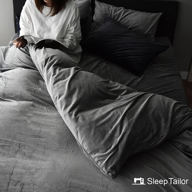 スリープテイラー 掛け布団カバー ダブル あったか 暖かい マイクロ