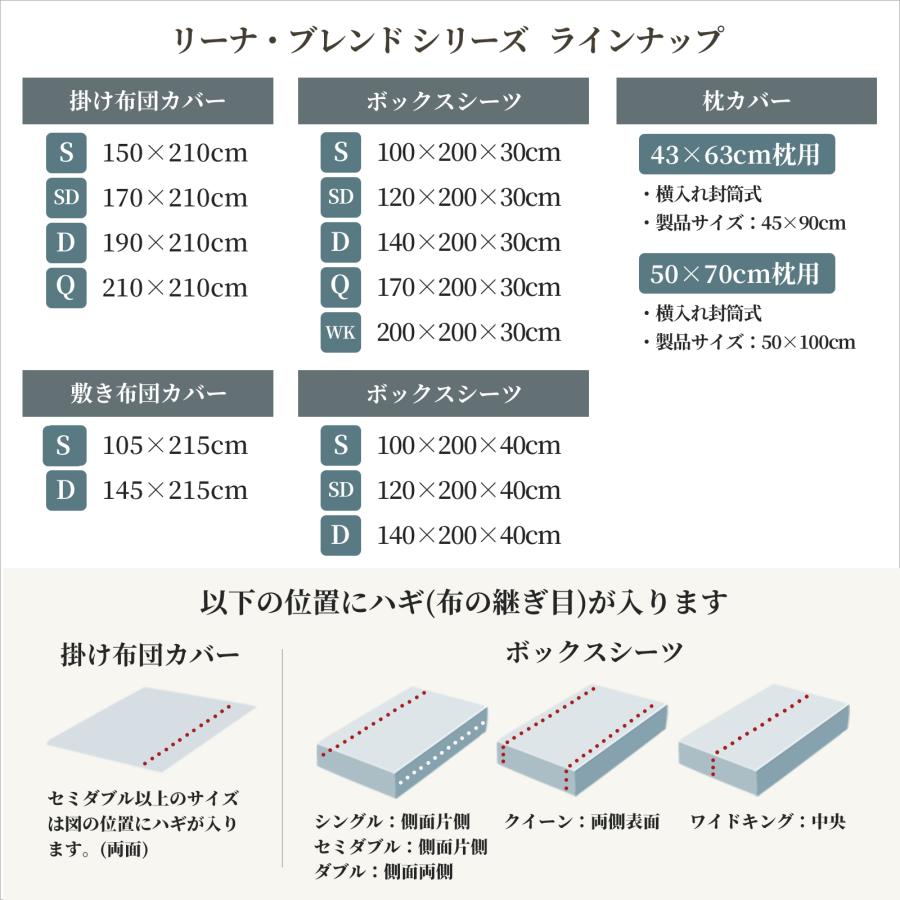敷き布団カバー 4点セット ダブル 日本製 リネン コットン 洗いざらし 麻 綿 布団カバーセット 和式 春 夏用 新生活 高級感 抗菌 速乾 リーナブレンド_22