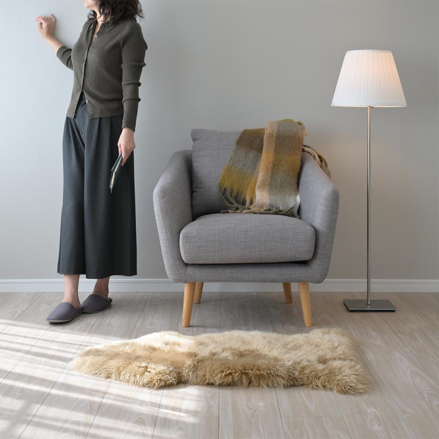 新品未使用　高級ムートン　ラグ　カーペット スリープテイラー ムートンラグ ラグ 高級天然 本革 60×90cm