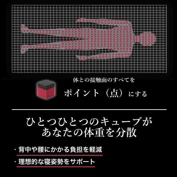 マットレス シングル 折り畳み マットレストッパー The Cubes 耐圧分散 快眠 高さ9cm NASA開発素材 通気性抜群 姿勢サポート |  | 04