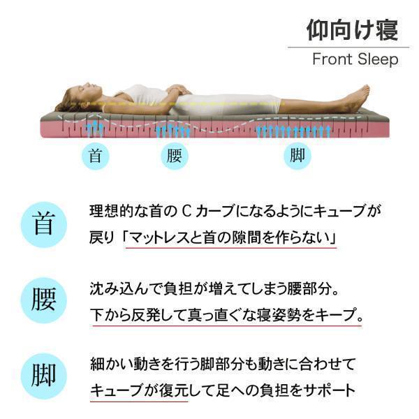 マットレス ダブル 無重力マットレス The Cubes 耐圧分散快眠マットレス NASA開発素材 通気性抜群 折り畳み |  | 13