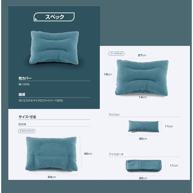 枕 まくら 無重力枕 冷感 氷枕 ひんやり 冷たい Dullo Plus リバーシブル 寝姿勢サポート 寝汗防止 洗濯可能 洗える 送料無料 ギフト |  | 03