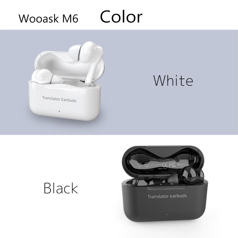 ランキング1位 Wooask M6 PLUS イヤホン型 AI翻訳機（オフライン版