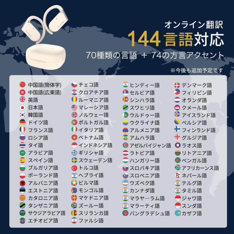 【爆買WEEK 15%OFFクーポン配布中】翻訳機 翻訳イヤホン オフライン イヤホン ウーアスク Wooask M9 AI 翻訳 144ヶ国語対応 海外旅行 観光 ビジネス 英語 中国語 |  | 04