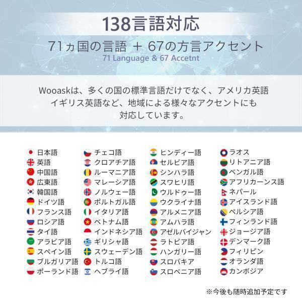 翻訳機 Wooask W10 ウーアスク 画面 携帯翻訳機 138言語 写真翻訳 オフライン タッチスクリーン ビジネス 高精度 |  | 05