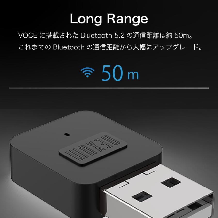 VOCE 2台セット Bluetooth5.2 トランスミッター レシーバー ワイヤレス