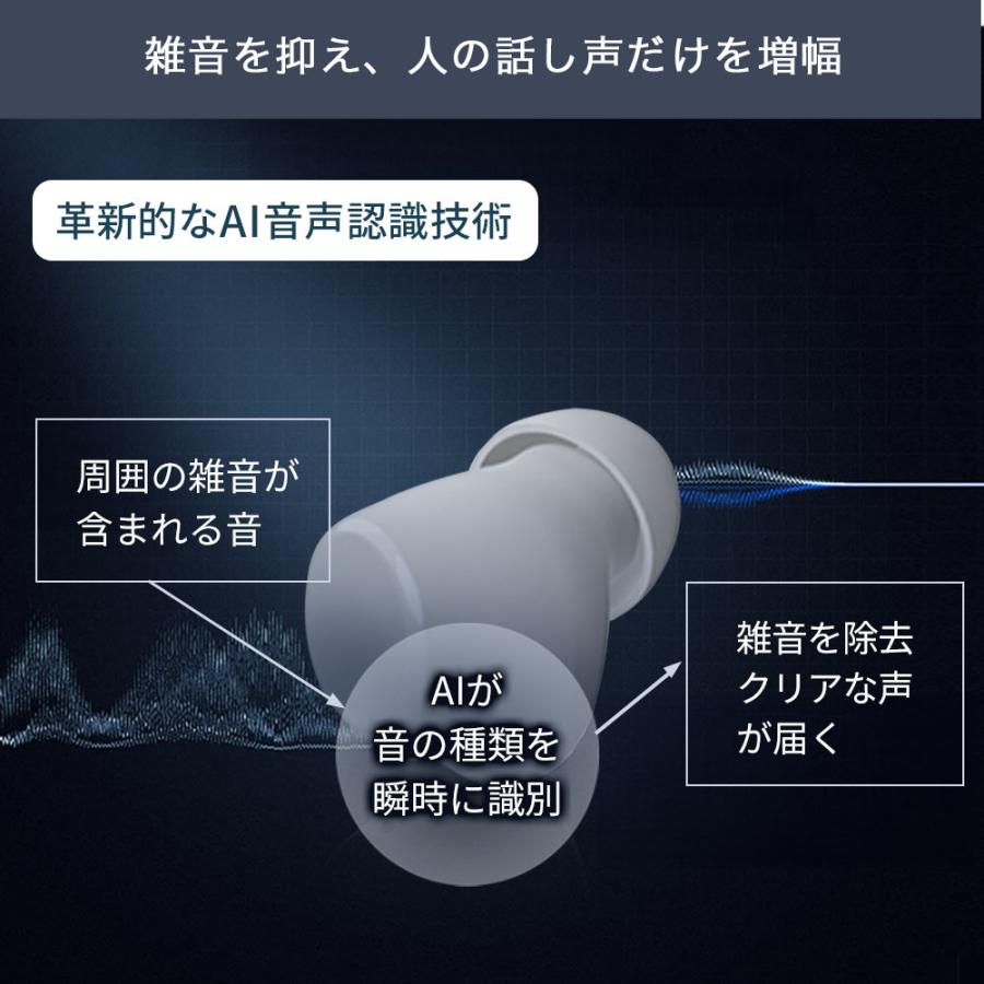 集音器内蔵 ワイヤレスイヤホン ワイヤレス イヤホン KIKOE Ear 高齢者 どこでも聞こえる 軽量 軽い コンパクト |  | 06