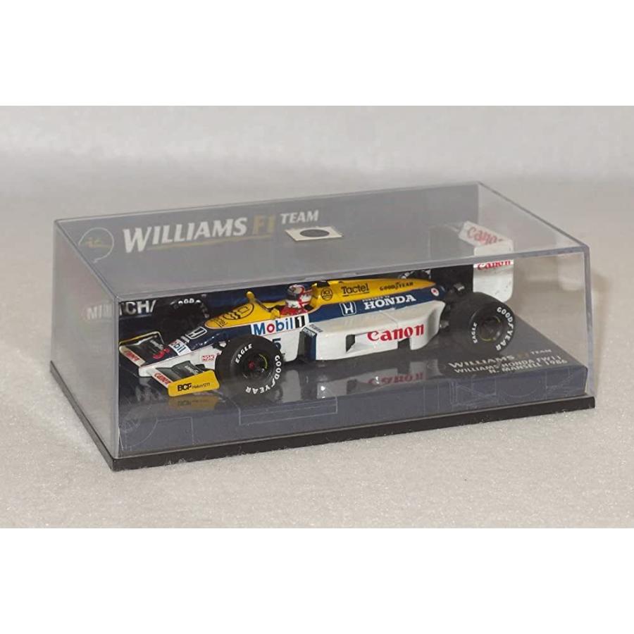 1/43 MINICHAMPS ミニチャンプス WILLIAMS HONDA FW11 N.MANSELL #5 1986 ウィリアムズ ホンダ ナイジェル・マンセル 400860005 PMA 4012138047983