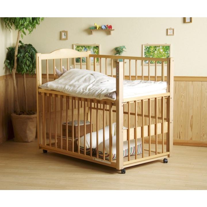 石崎家具 日本製 ベビーベッド「ツースライドベッド【＋セット販売