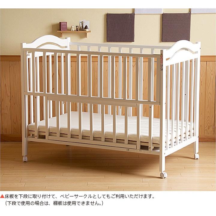 ベビーベッド　アリス WH（ホワイト）　B品　日本製｜sleepy｜04