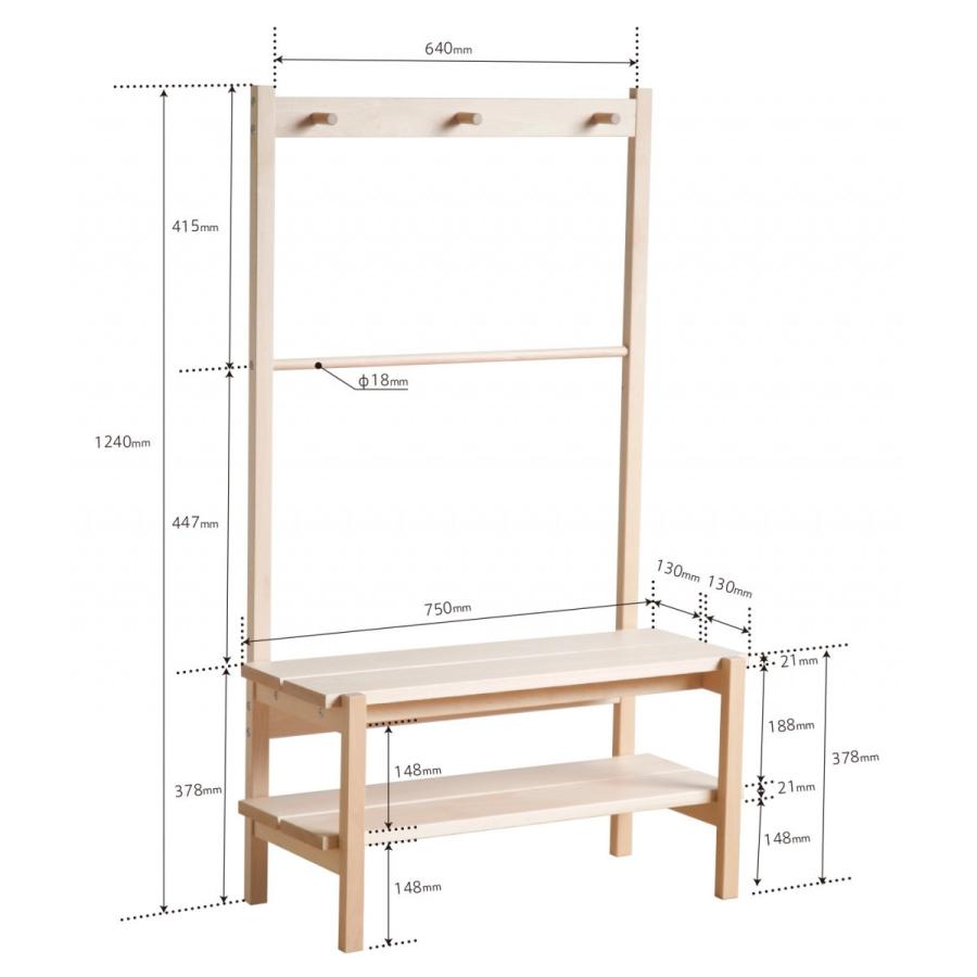 木製 ベンチハンガー 玄関収納 シューズラック スリッパラック 玄関ベンチ 収納ベンチ ハンガーラック 石崎家具 Bhang スリーピー Yahoo 店 通販 Yahoo ショッピング