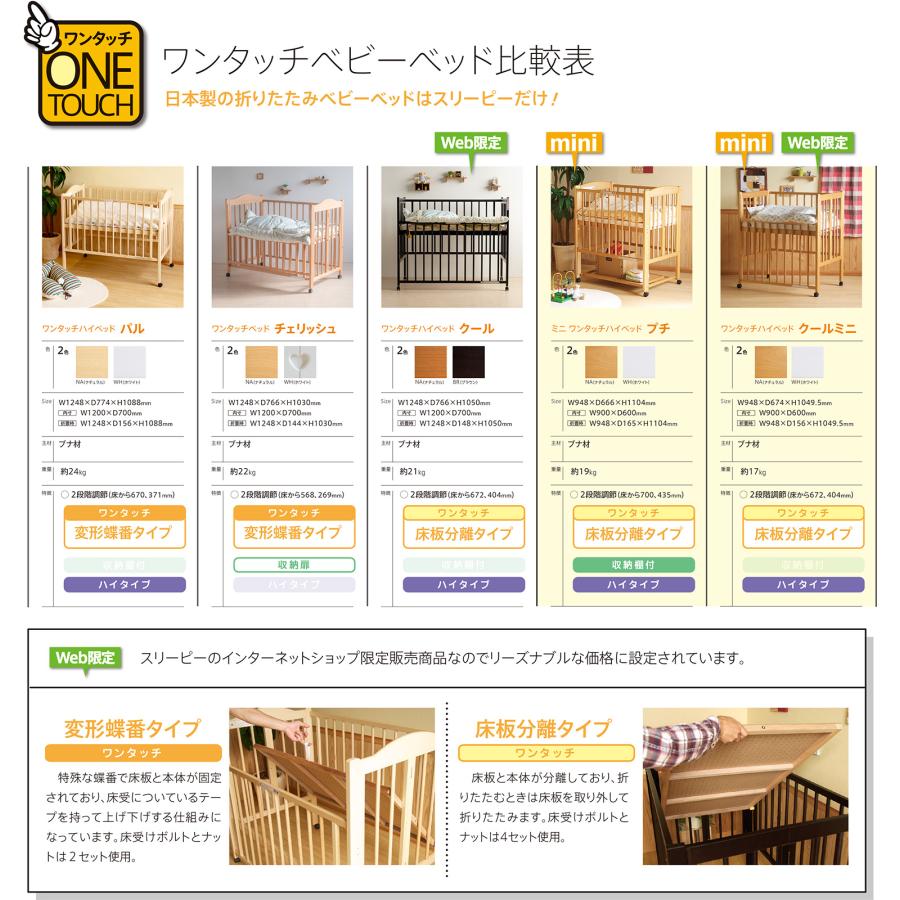 「ワンタッチハイベッド　クール★ミニ」 日本製ベビーベッド 石崎家具 楽天市場】日本製 「ワンタッチハイベッド クール ☆ ミニ