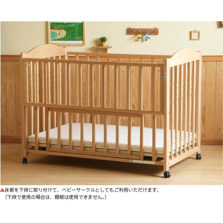 石崎家具 日本製 ベビーベッド「エリーゼ【＋セット販売