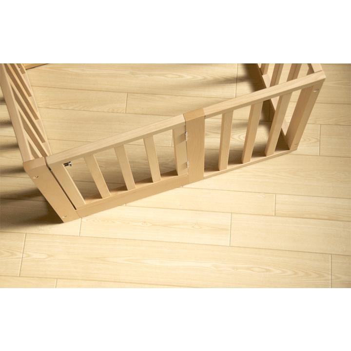 石崎家具 「木製 組立式【ミニ】ペットサークル」 室内 ドア付き